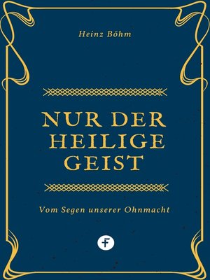 cover image of Nur der Heilige Geist ...
